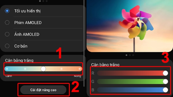 màn hình điện thoại bị ám vàng