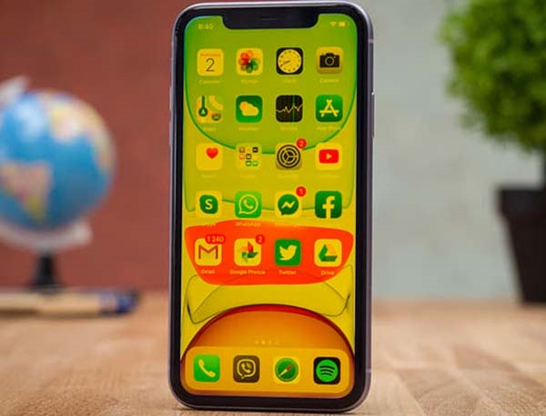 màn hình điện thoại bị ám vàng