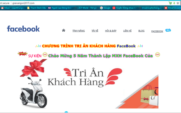 những tin nhắn lừa đảo trên Facebook