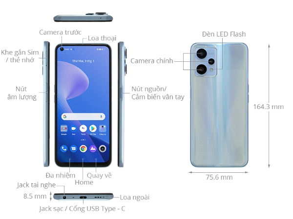 So sánh điện thoại Realme C55 với Realme C35