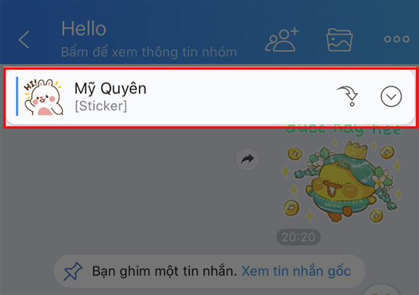 Bỏ ghim tin nhắn Zalo trên điện thoại