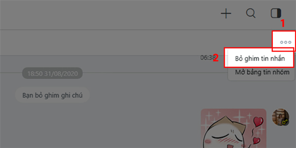 Cách ghim tin nhắn Zalo trên máy tính