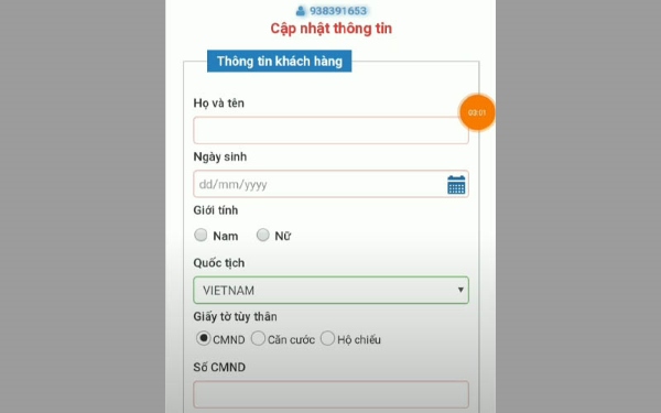 cách đăng ký sim chính chủ