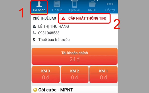 cách đăng ký sim chính chủ