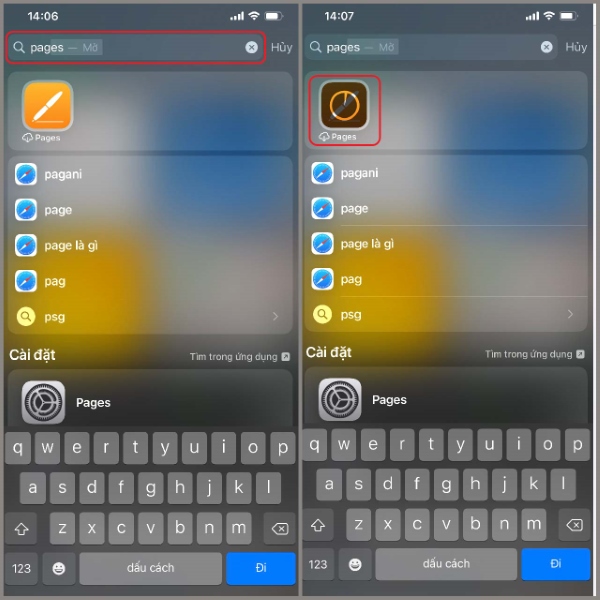 ứng dụng bị ẩn