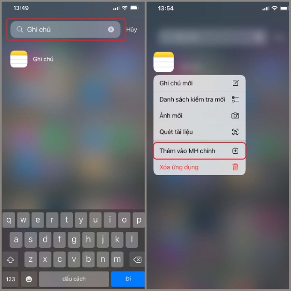 ứng dụng bị ẩn