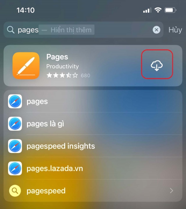 ứng dụng bị ẩn