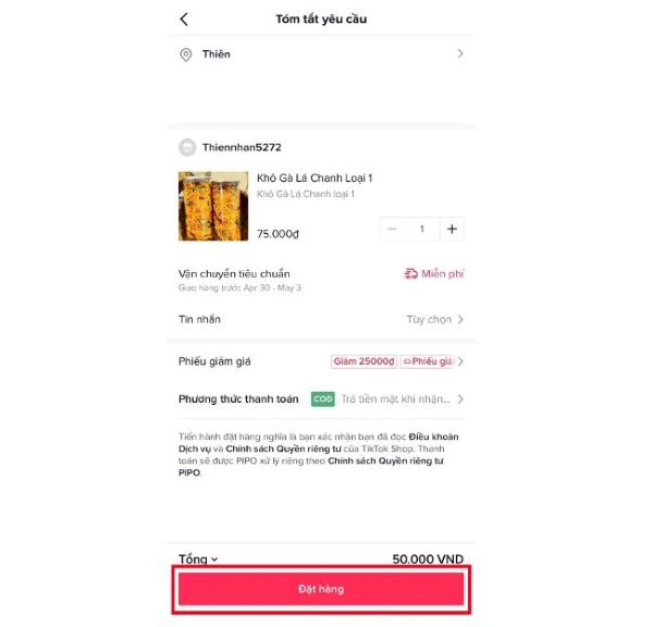 cách mua hàng trên tiktok shop