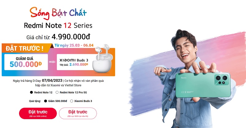 Vì sao nên đặt trước Xiaomi Redmi Note 12 series tại Viettel Store?