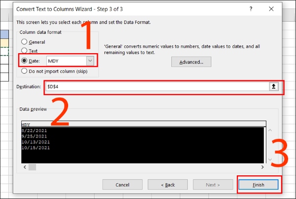 định dạng ngày tháng trong excel