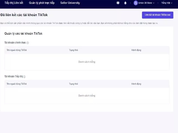 liên kết tiktok shop