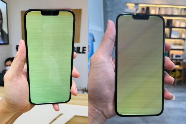 màn hình điện thoại bị đổi màu