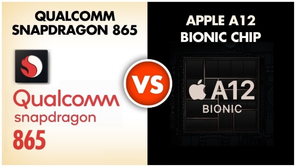 so sánh chip a12 và snapdragon 865
