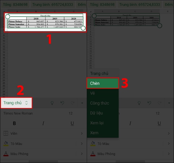 vẽ biểu đồ trong excel