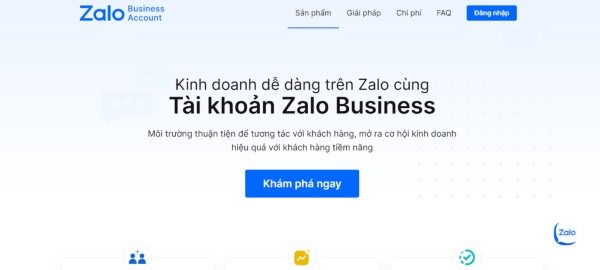 đăng ký Zalo Business