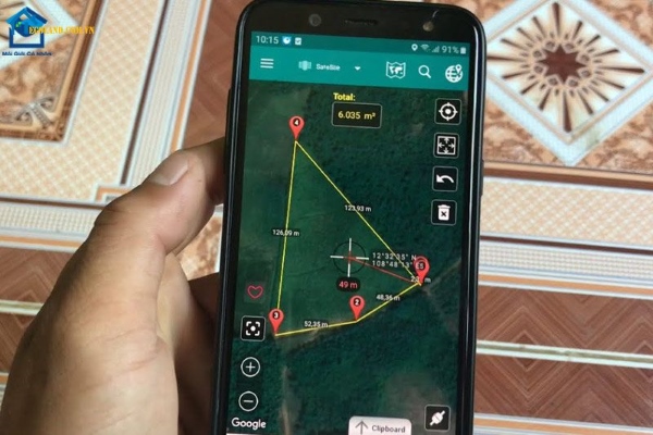 đo diện tích trên Google Maps