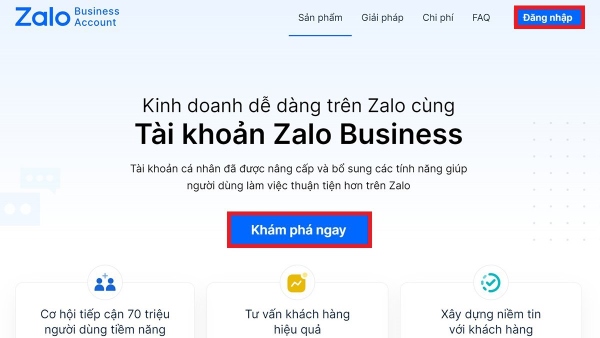 tài khoản Business Zalo là gì