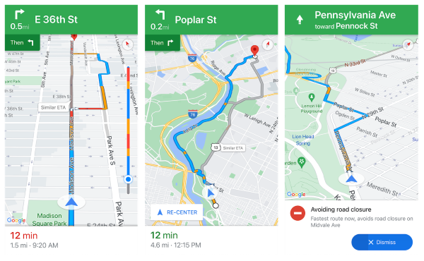 xem tốc độ di chuyển trên Google Maps