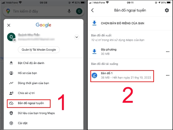 bản đồ ngoại tuyến cho iphone