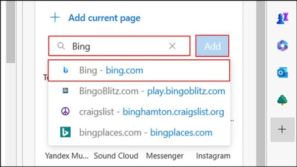Bạn nhập từ khóa Bing vào ô