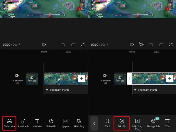cách chỉnh tốc độ video trên capcut