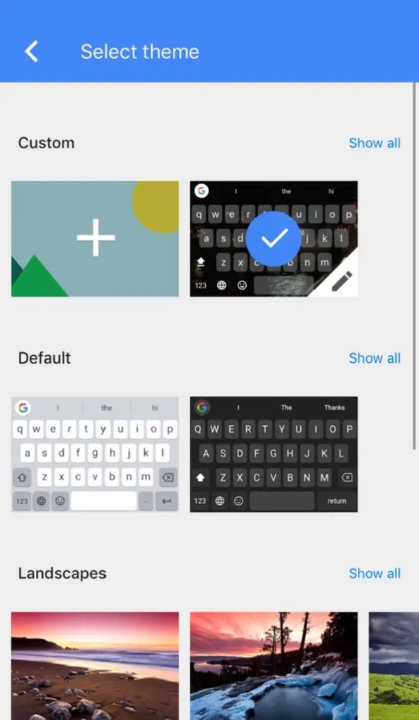 Lựa chọn hình nền theo ý riêng của mình