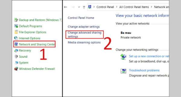cách kết nối 2 máy tính với 1 máy in