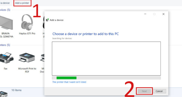 cách kết nối 2 máy tính với 1 máy in