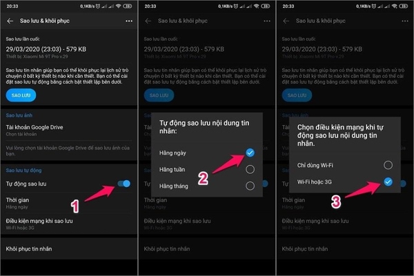 Bật tính năng tự động sao lưu tin nhắn Zalo trên iPhone