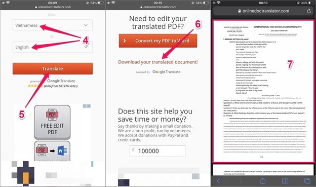 Cách dịch file PDF trên điện thoại iPhone/Android