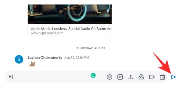 Nhập nội dung tin nhắn và chọn Gửi