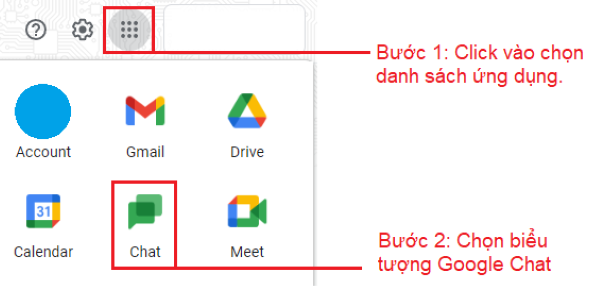 Đăng nhập vào tài khoản Google Chat bằng Gmail