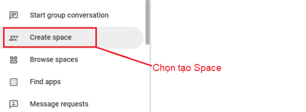 Tiến hành tạo một phòng chat