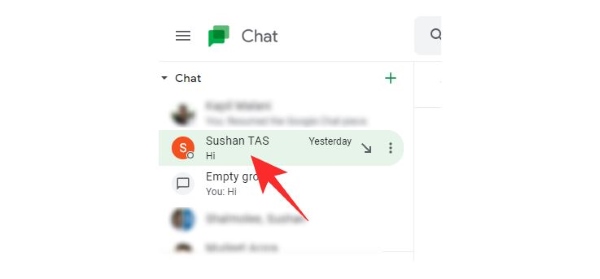 Nhấn vào tên của người bạn muốn nhắn tin