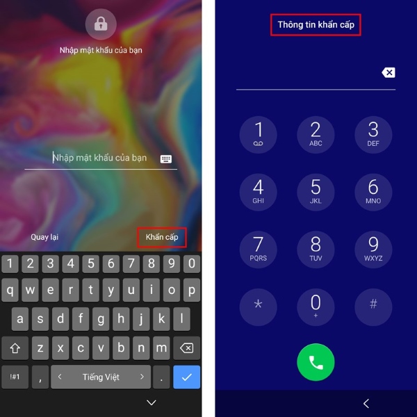 Ấn 2 lần vào tính năng Thông tin khẩn cấp.