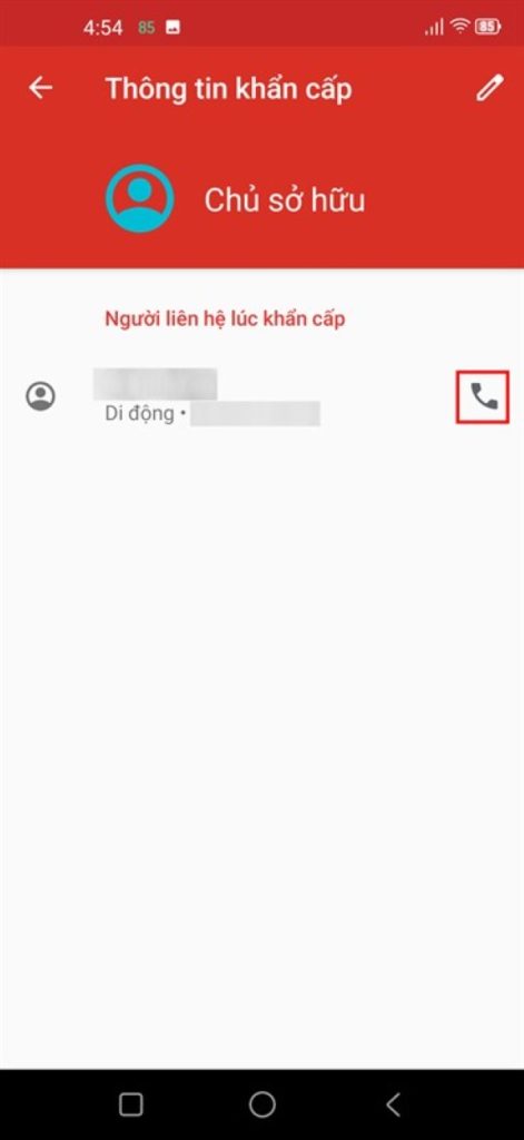 Nhấn vào Gọi để thực hiện liên lạc.
