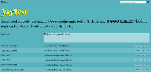 đổi font chữ facebook