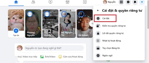 đổi tên Facebook