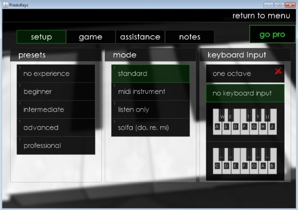 Ứng dụng nhạc cụ PrestoKeys