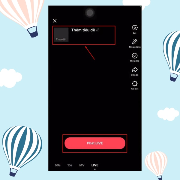 Cách live trên tiktok