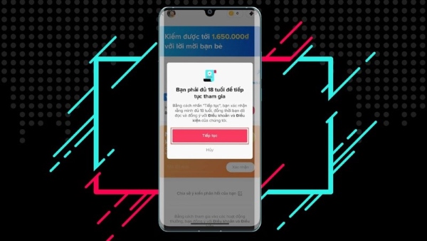 Cách nhập mã mời tiktok