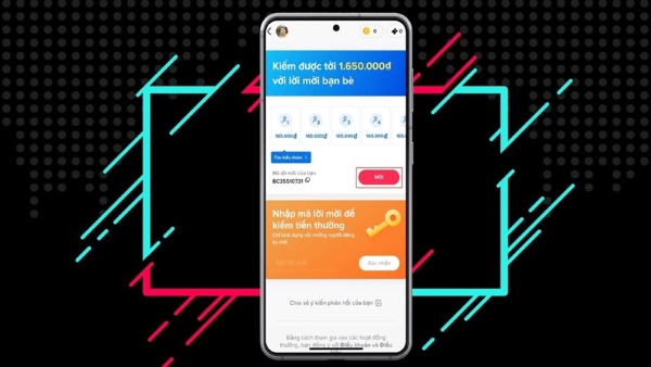 Cách nhập mã mời tiktok