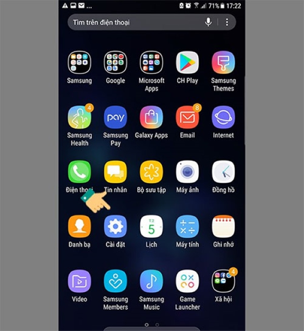 Sắp xếp ứng dụng trên Samsung đẹp