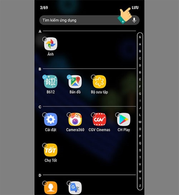 Sắp xếp ứng dụng trên Samsung đẹp
