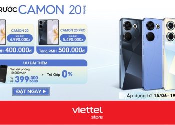 Đặt trước TECNO CAMON 20 Series tặng phiếu mua hàng đến 500.000đ, nhận quà tặng sạc dự phòng