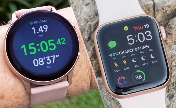 Thiết kế Apple Watch và Galaxy Watch