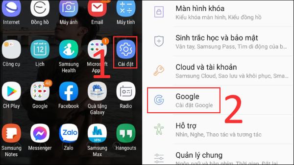 Chọn Google