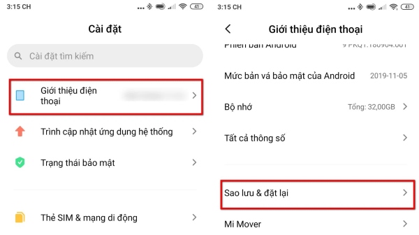 Chọn Giới thiệu điện thoại
