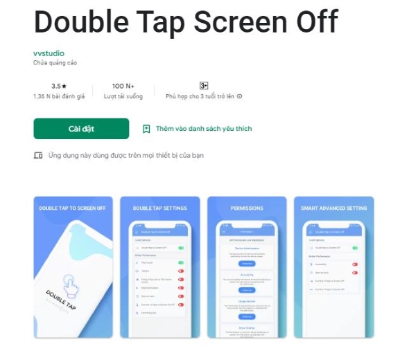 Ứng dụng chạm 2 lần mở màn hình samsung