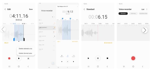 Ứng dụng ghi âm trên samsung